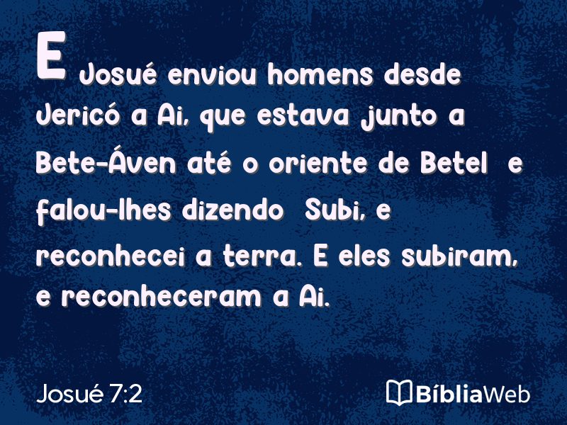 Josué 7:2 em imagem para compartilhar