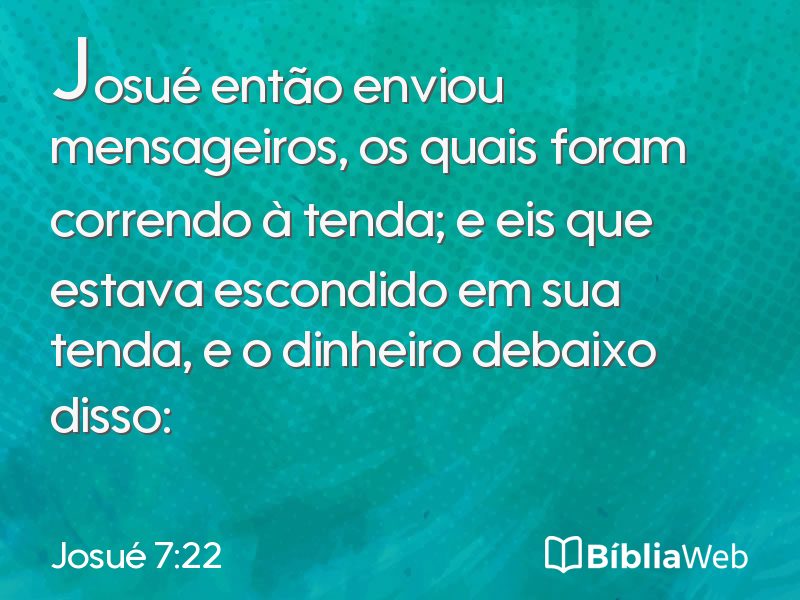 Josué 7:22 em imagem para compartilhar