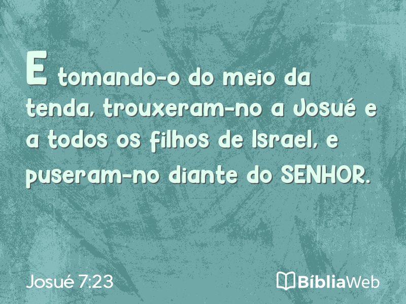 Josué 7:23 em imagem para compartilhar