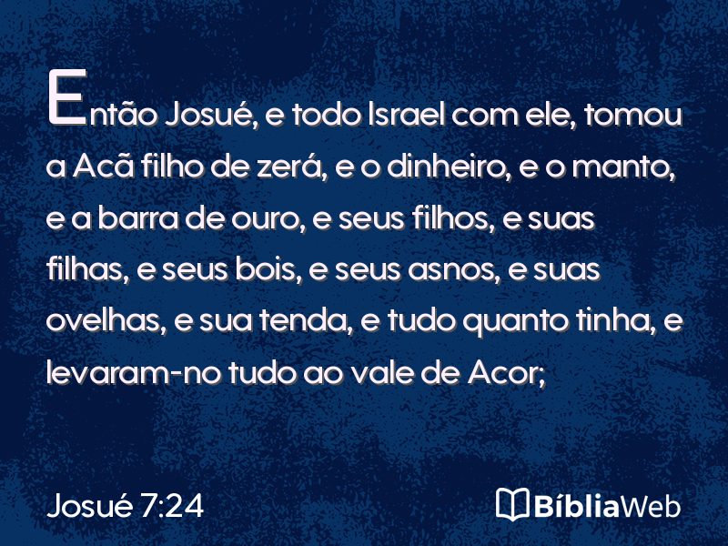 Josué 7:24 em imagem para compartilhar