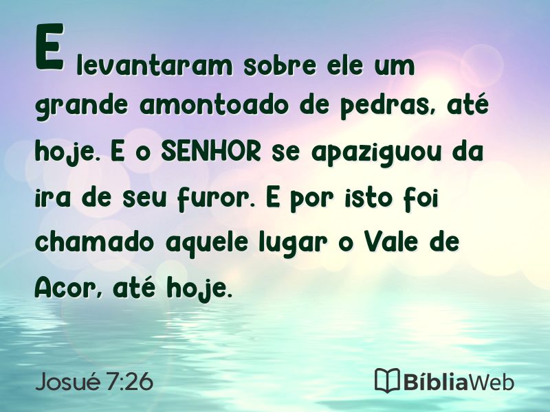 Josué 7:26 em imagem para compartilhar