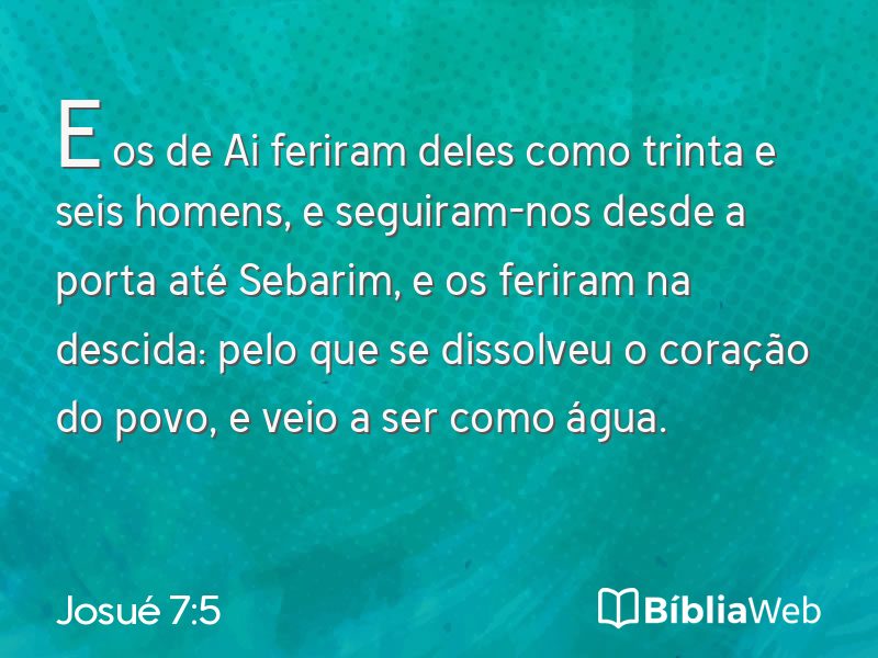 Josué 7:5 em imagem para compartilhar
