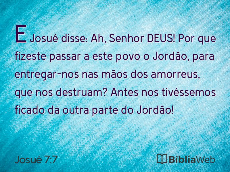 Josué 7:7 em imagem para compartilhar