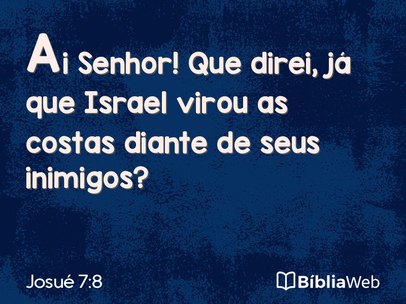 Josué 7:8 em imagem para compartilhar