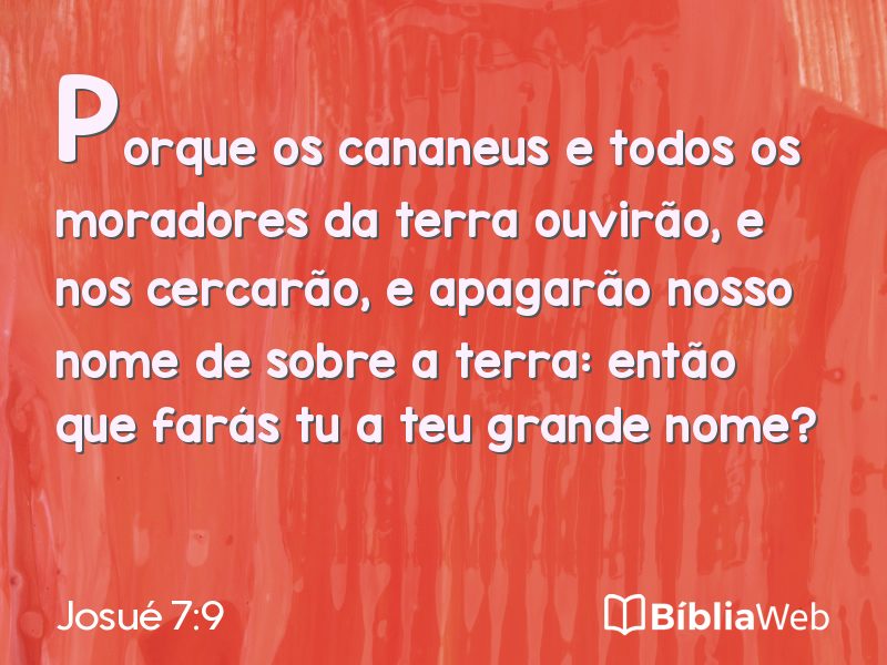 Josué 7:9 em imagem para compartilhar
