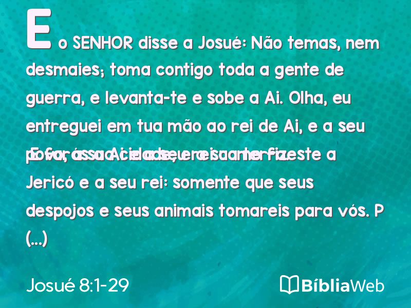 Josué 8:1-29 em imagem para compartilhar
