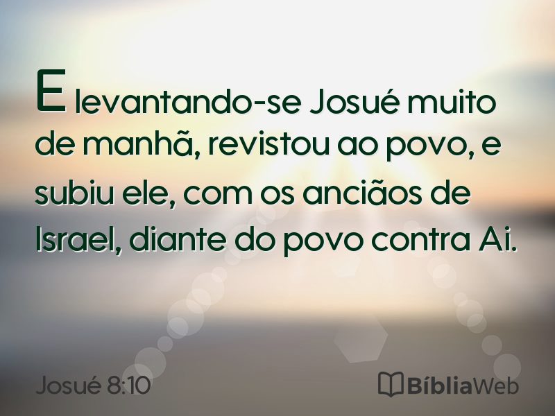 Josué 8:10 em imagem para compartilhar