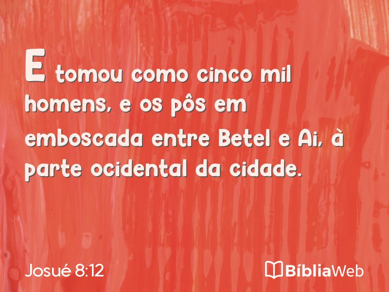 Josué 8:12 em imagem para compartilhar