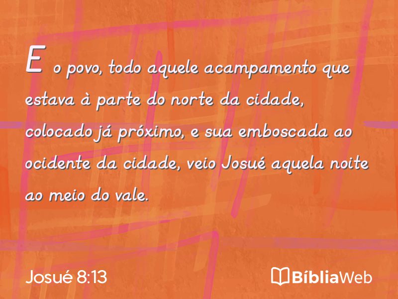 Josué 8:13 em imagem para compartilhar