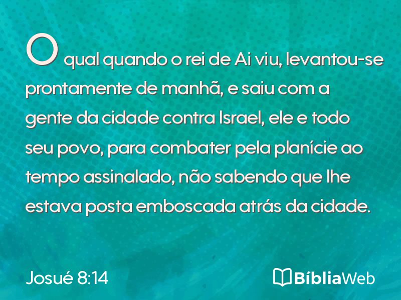 Josué 8:14 em imagem para compartilhar