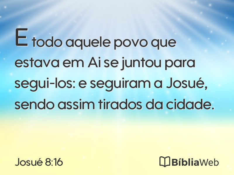 Josué 8:16 em imagem para compartilhar