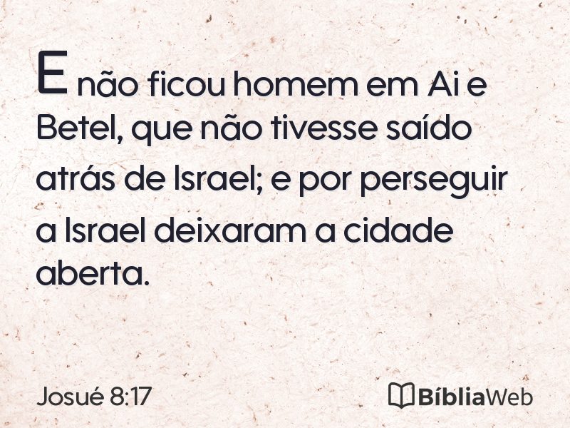 Josué 8:17 em imagem para compartilhar