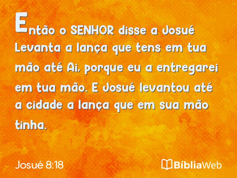 Josué 8:18 em imagem para compartilhar