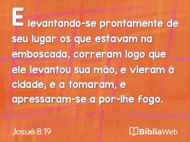 Josué 8:19 em imagem para compartilhar