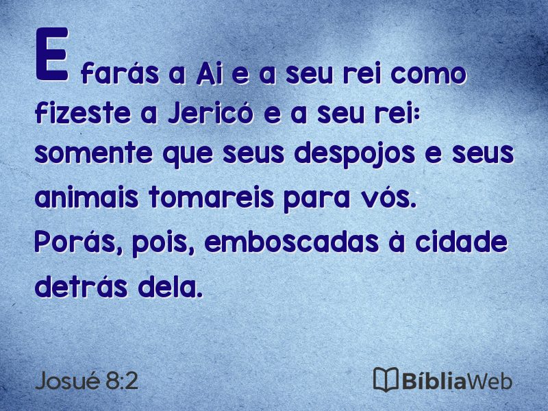 Josué 8:2 em imagem para compartilhar