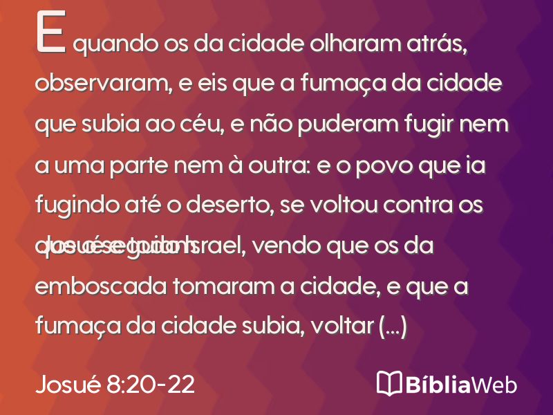 Josué 8:20-22 em imagem para compartilhar