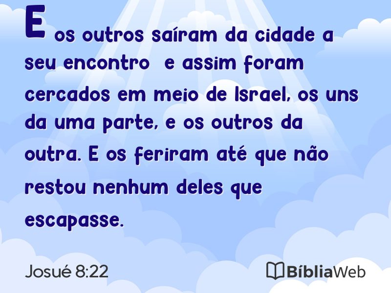 Josué 8:22 em imagem para compartilhar
