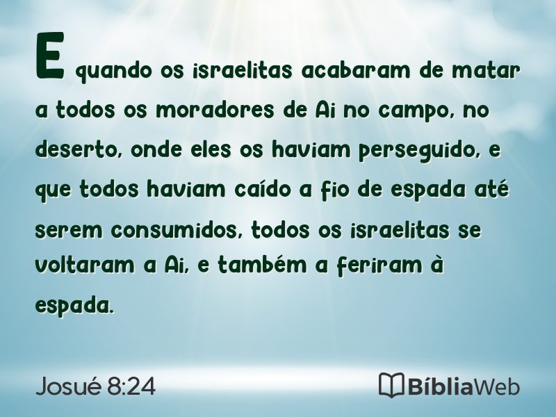 Josué 8:24 em imagem para compartilhar