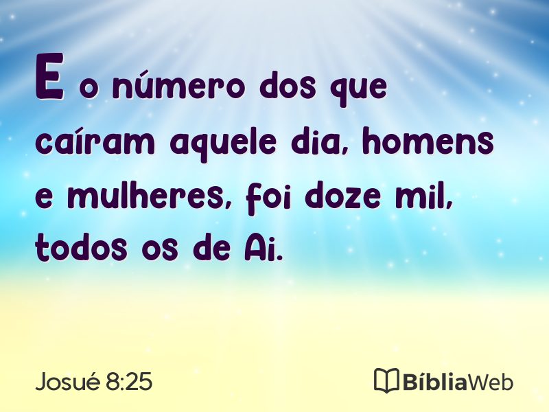 Josué 8:25 em imagem para compartilhar