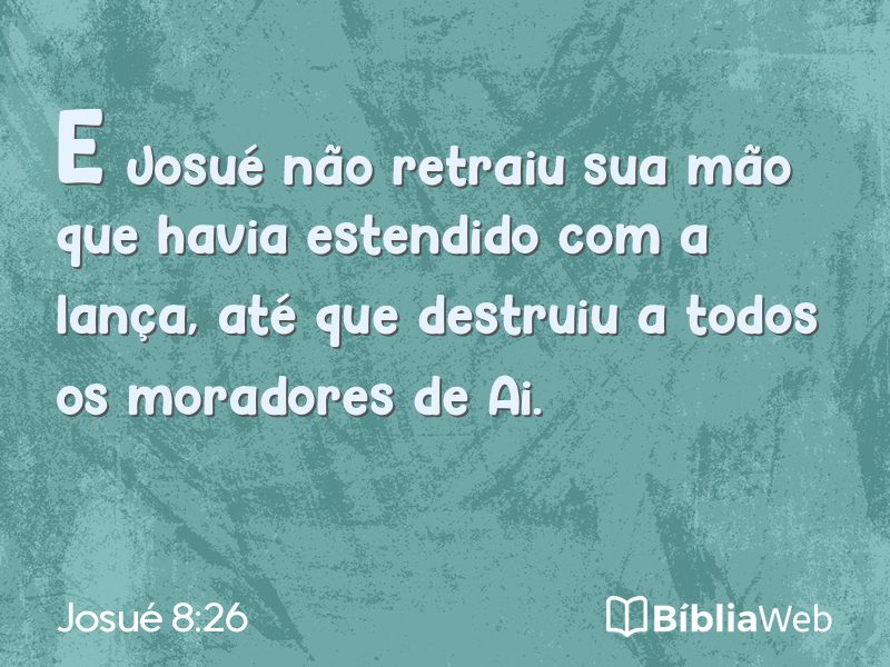 Josué 8:26 em imagem para compartilhar