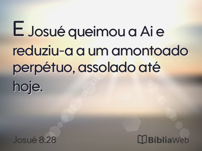 Josué 8:28 em imagem para compartilhar