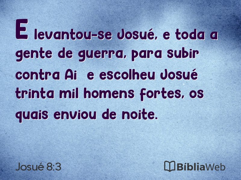 Josué 8:3 em imagem para compartilhar