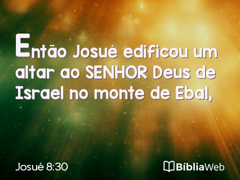 Josué 8:30 em imagem para compartilhar
