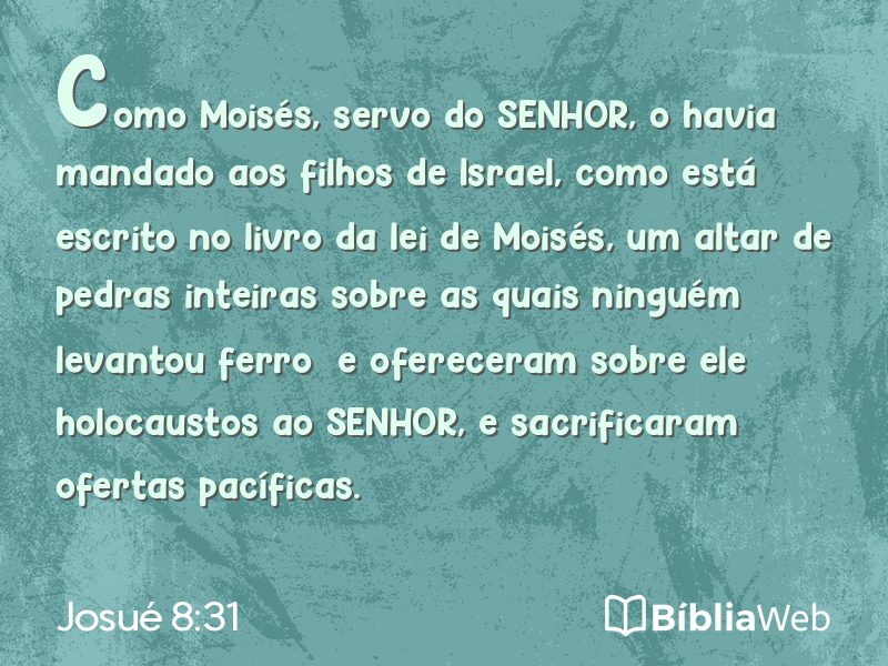 Josué 8:31 em imagem para compartilhar