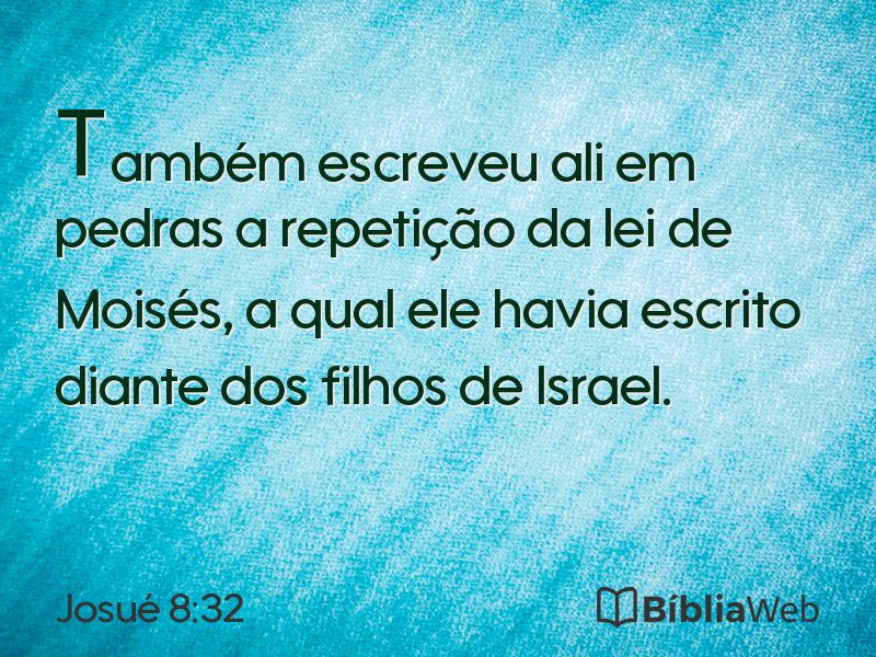 Josué 8:32 em imagem para compartilhar