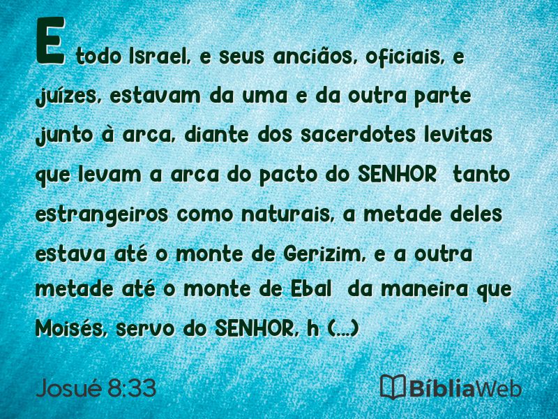 Josué 8:33 em imagem para compartilhar