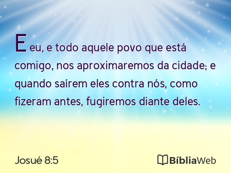 Josué 8:5 em imagem para compartilhar