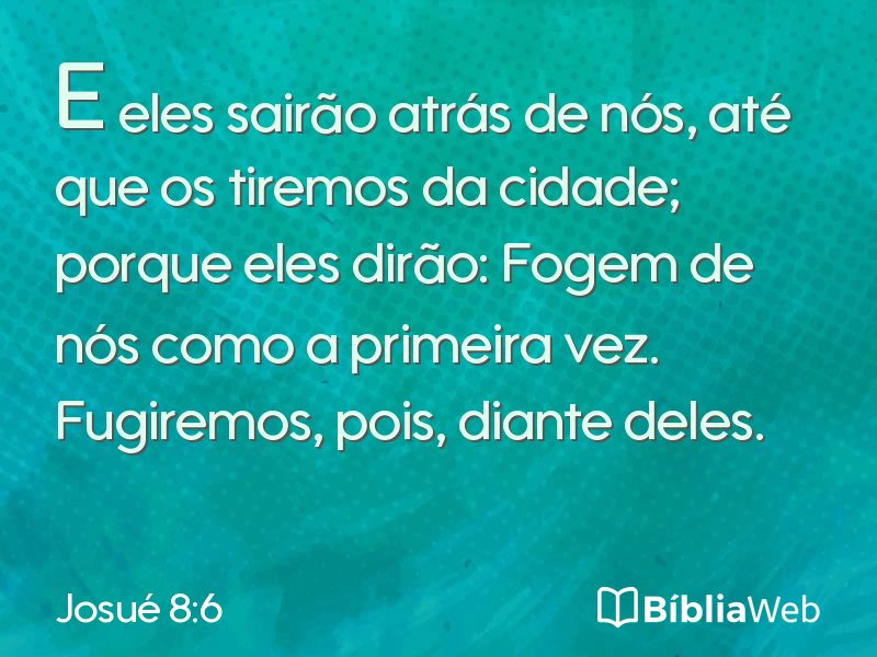 Josué 8:6 em imagem para compartilhar