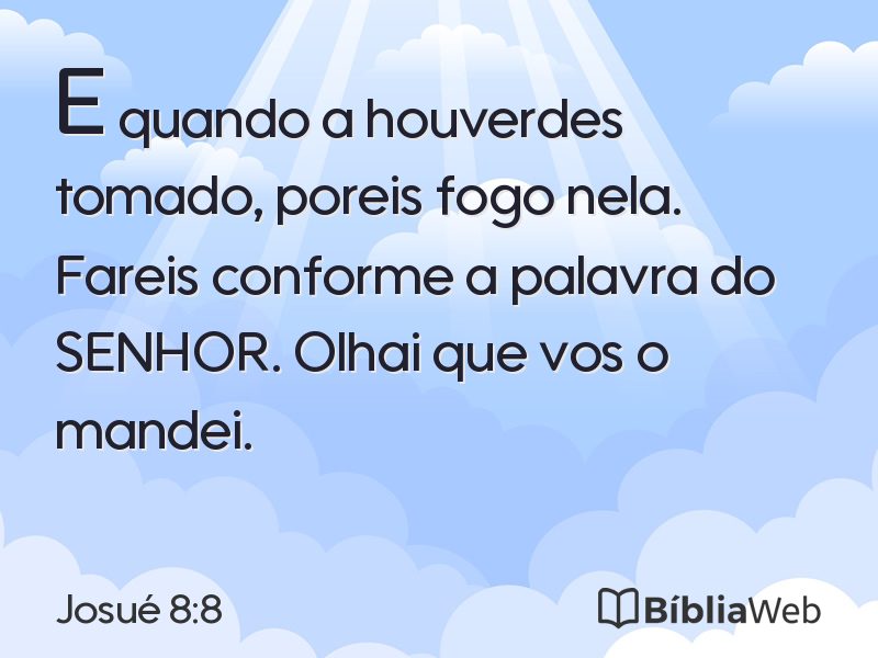 Josué 8:8 em imagem para compartilhar