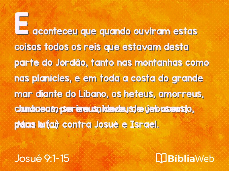 Josué 9:1-15 em imagem para compartilhar