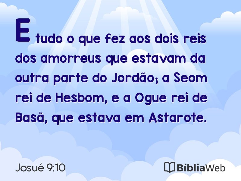 Josué 9:10 em imagem para compartilhar