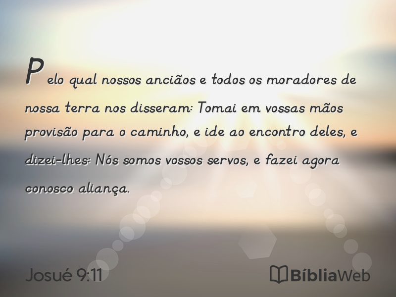 Josué 9:11 em imagem para compartilhar