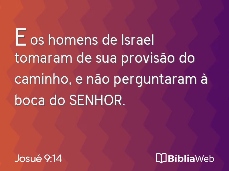 Josué 9:14 em imagem para compartilhar
