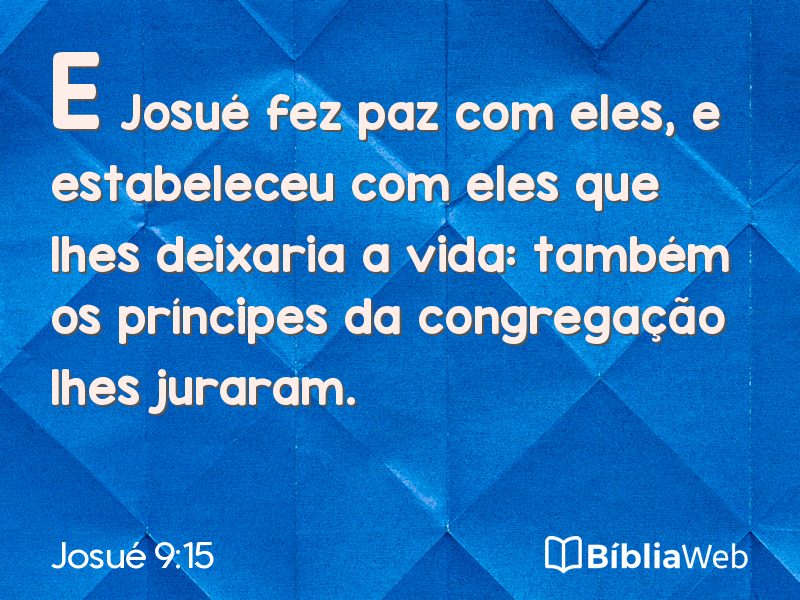 Josué 9:15 em imagem para compartilhar