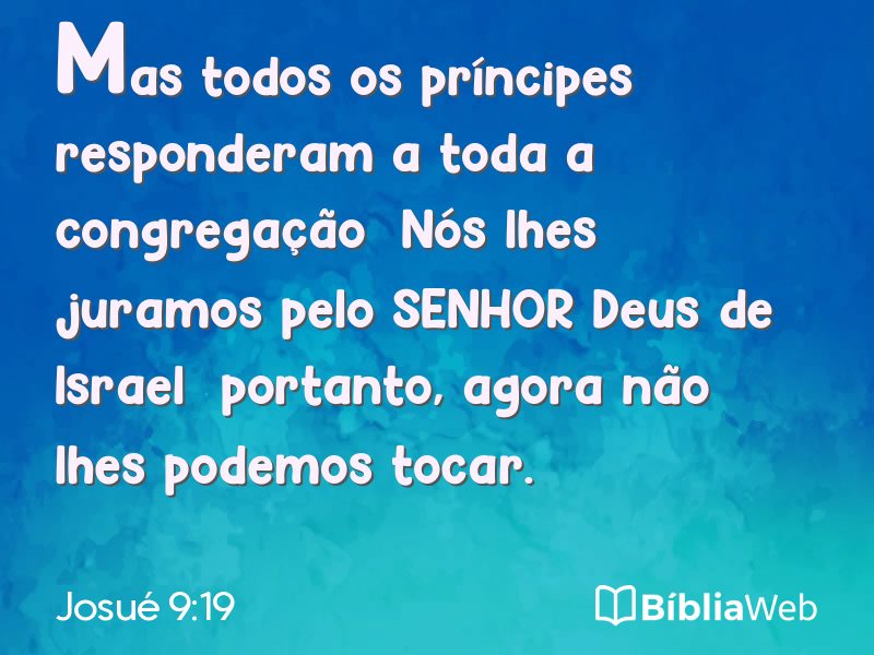 Josué 9:19 em imagem para compartilhar