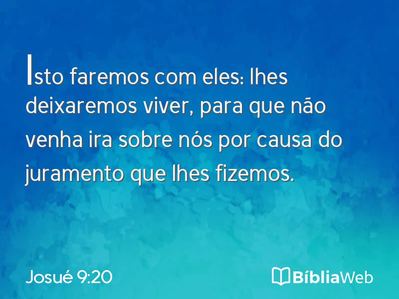 Josué 9:20 em imagem para compartilhar