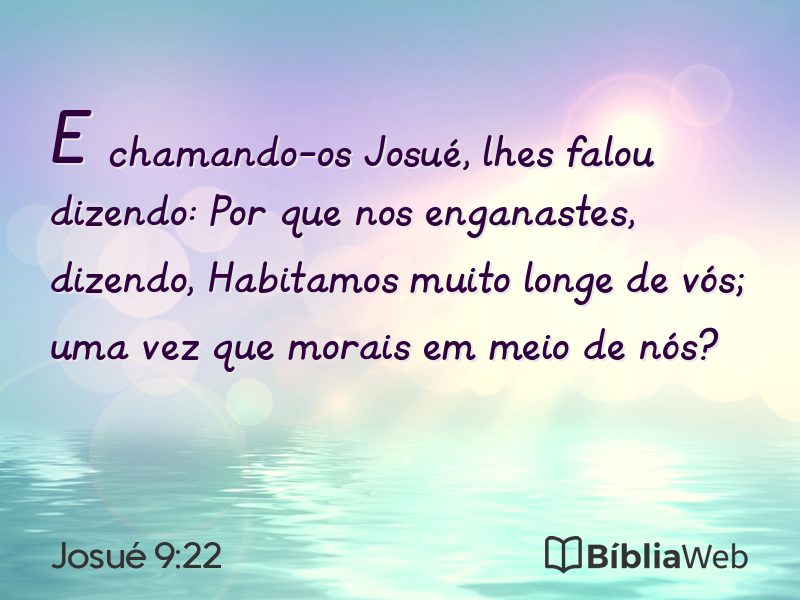 Josué 9:22 em imagem para compartilhar