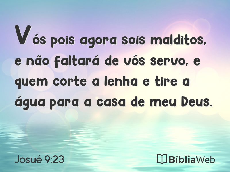 Josué 9:23 em imagem para compartilhar