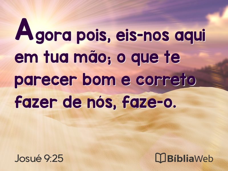 Josué 9:25 em imagem para compartilhar