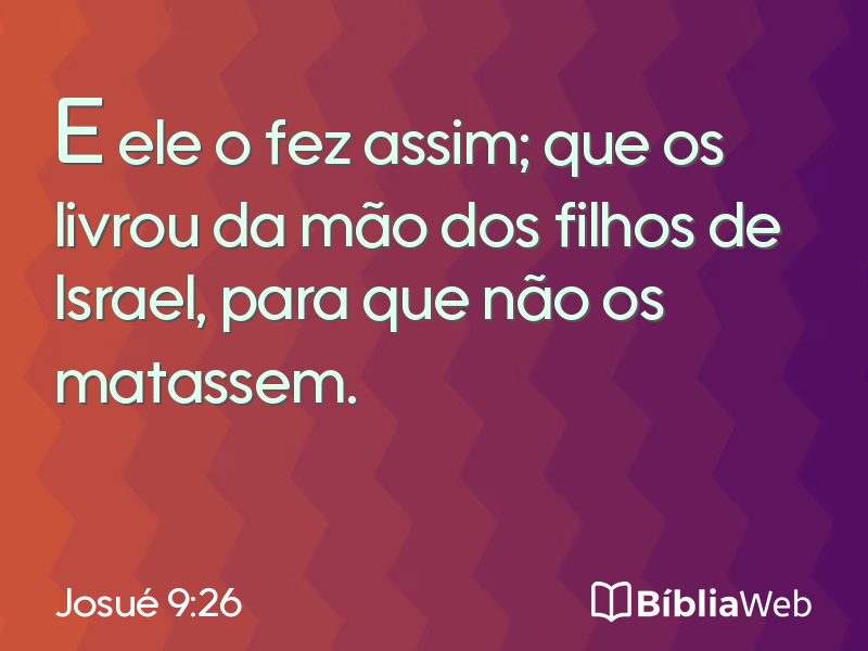Josué 9:26 em imagem para compartilhar