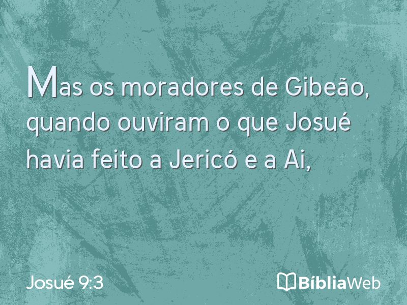 Josué 9:3 em imagem para compartilhar