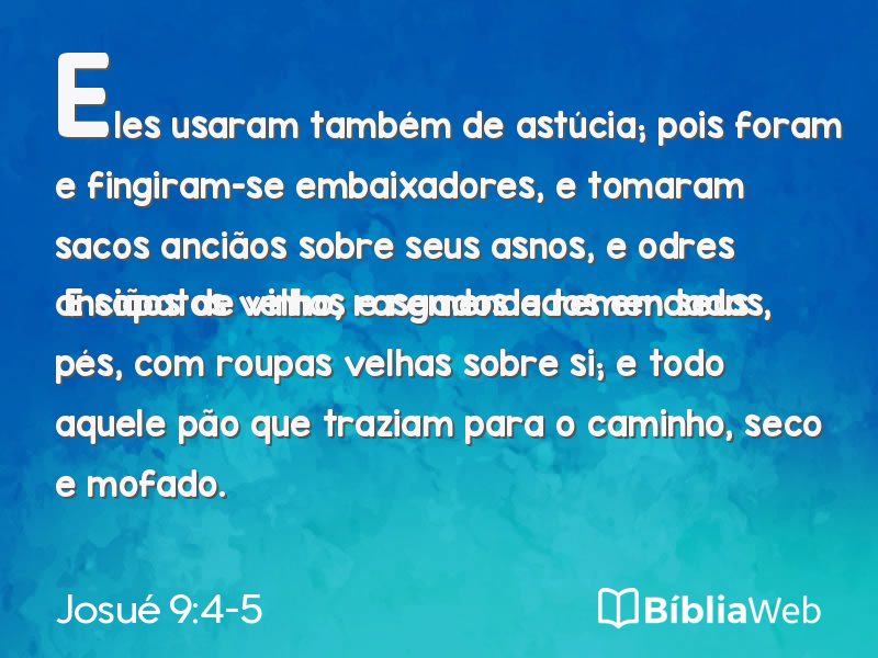Josué 9:4-5 em imagem para compartilhar
