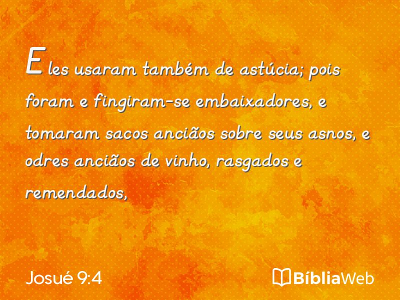 Josué 9:4 em imagem para compartilhar
