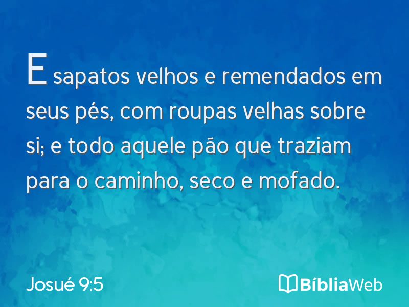 Josué 9:5 em imagem para compartilhar