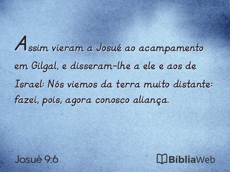 Josué 9:6 em imagem para compartilhar