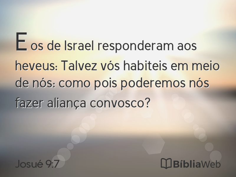 Josué 9:7 em imagem para compartilhar